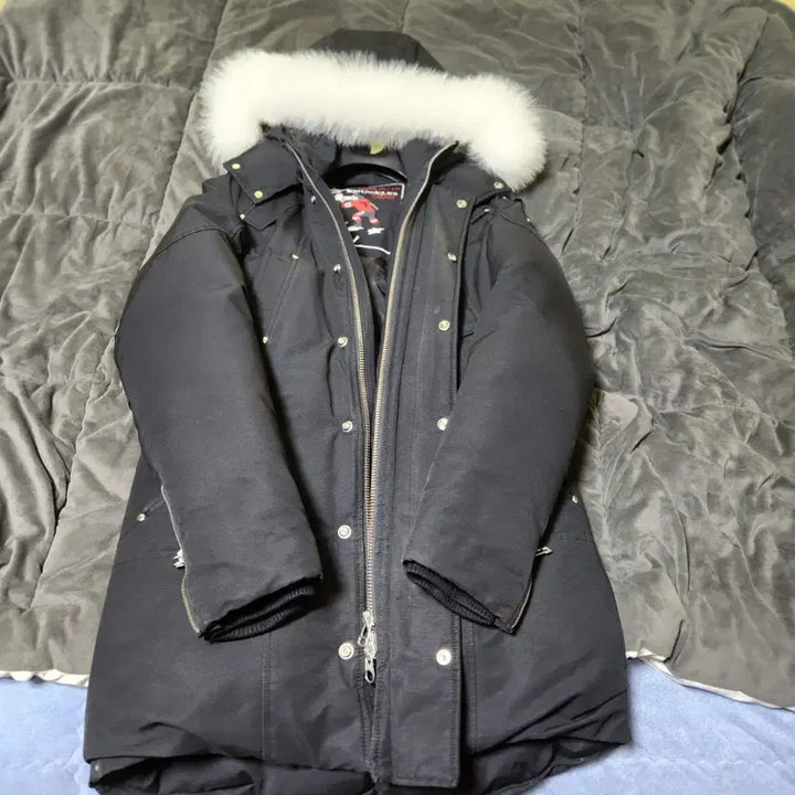 [BUNJANG] Moose Knuckles Black Down Parka Coat / 무스너클 블랙 패딩 다운 코트