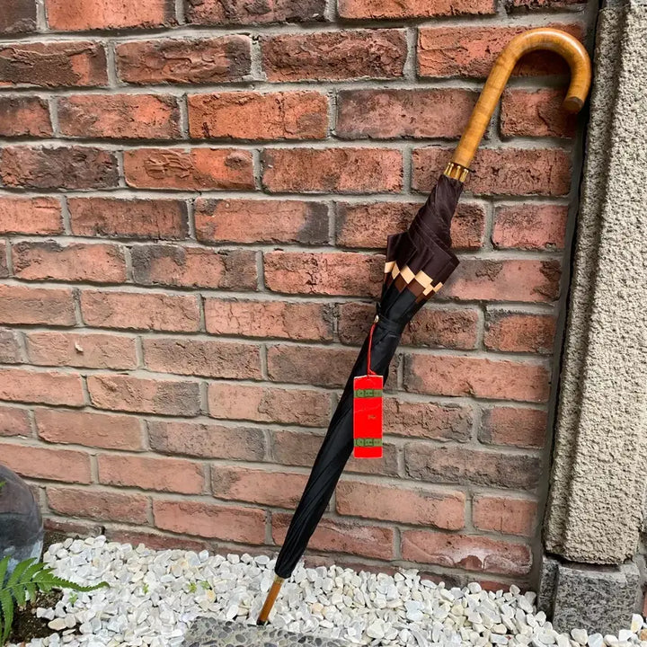 [BUNJANG] Roberta di Camerino Mahogany Wood Handle Long Umbrella / ROBERTA 로베르타디까메리노 마호가니 우드핸들 장우산 우양산 A330