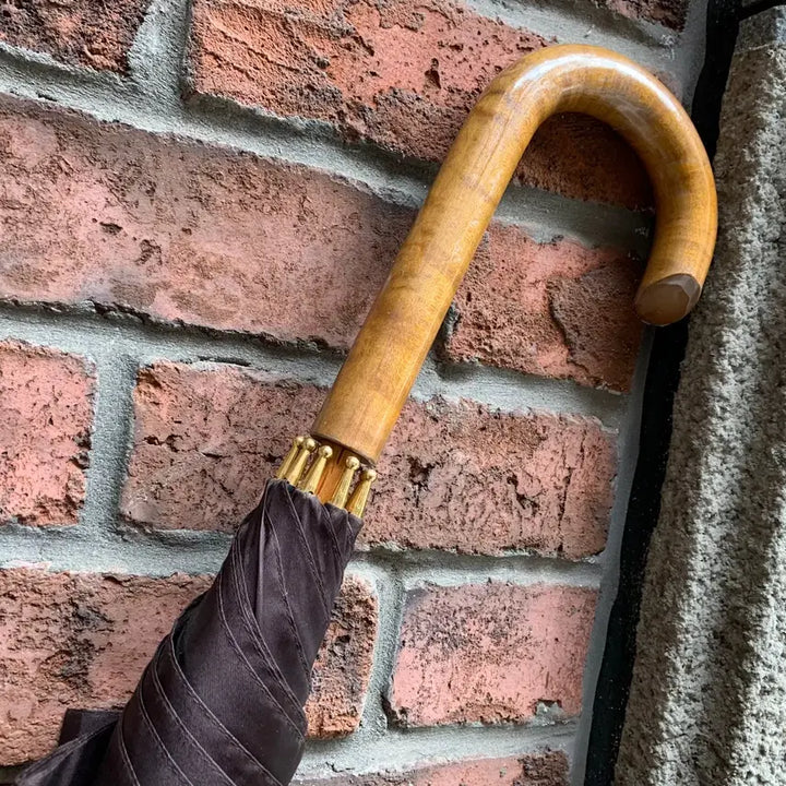 [BUNJANG] Roberta di Camerino Mahogany Wood Handle Long Umbrella / ROBERTA 로베르타디까메리노 마호가니 우드핸들 장우산 우양산 A330