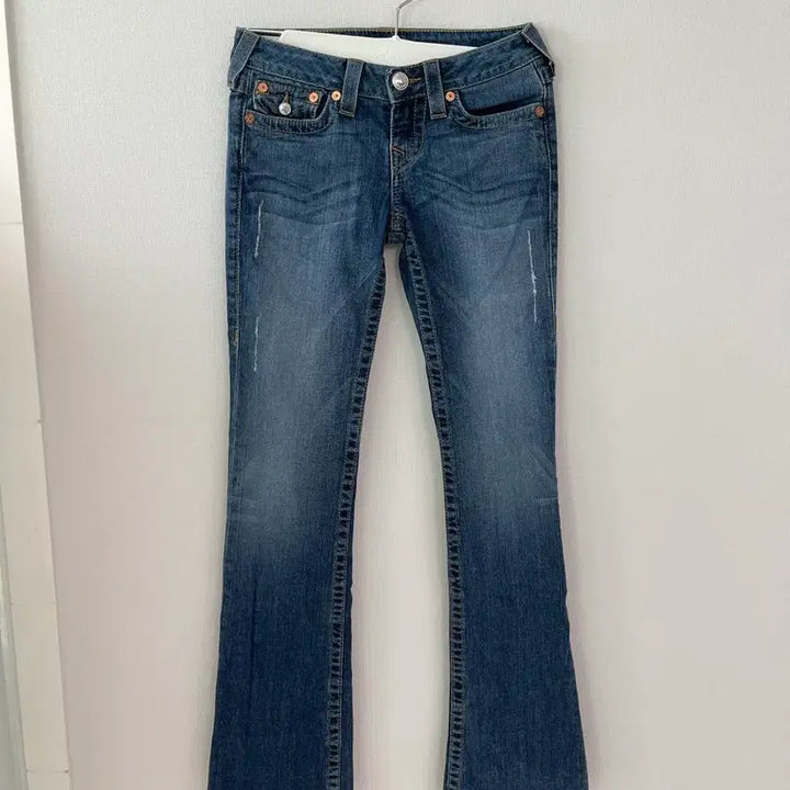 [BUNJANG] True Religion Billy Denim Jeans Size 25 Gold Trim / 트루릴리전 빌리 데님 청바지 25인치 금장