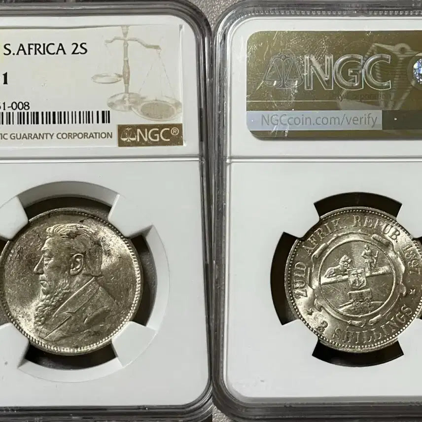 [BUNJANG] South Africa 2 Shillings 1897 NGC MS 61 / NGC 1897년 남아공 2실링 MS 61