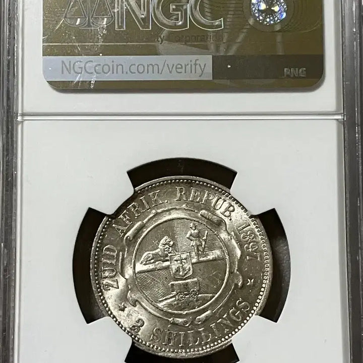 [BUNJANG] South Africa 2 Shillings 1897 NGC MS 61 / NGC 1897년 남아공 2실링 MS 61