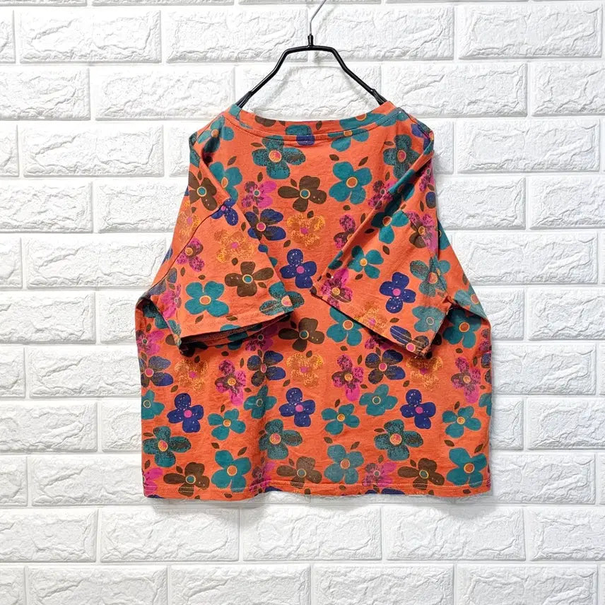 [BUNJANG] Flower Pattern Short Sleeve T-Shirt / 플라워 티셔츠