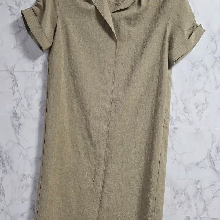 [BUNJANG] LIST Modern Beige Shirt Dress Size 55 / LIST 모던 베이지 셔츠형 원피스 55