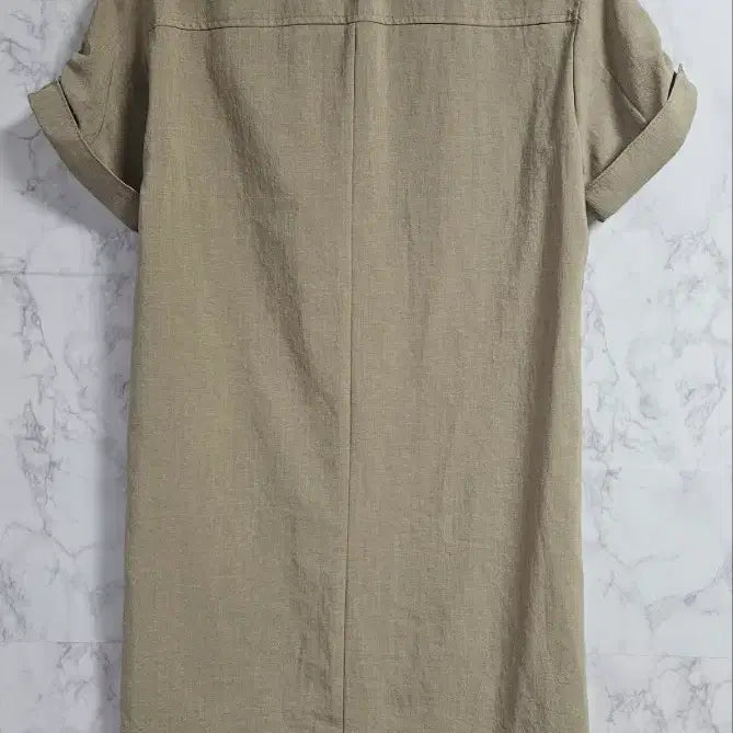 [BUNJANG] LIST Modern Beige Shirt Dress Size 55 / LIST 모던 베이지 셔츠형 원피스 55
