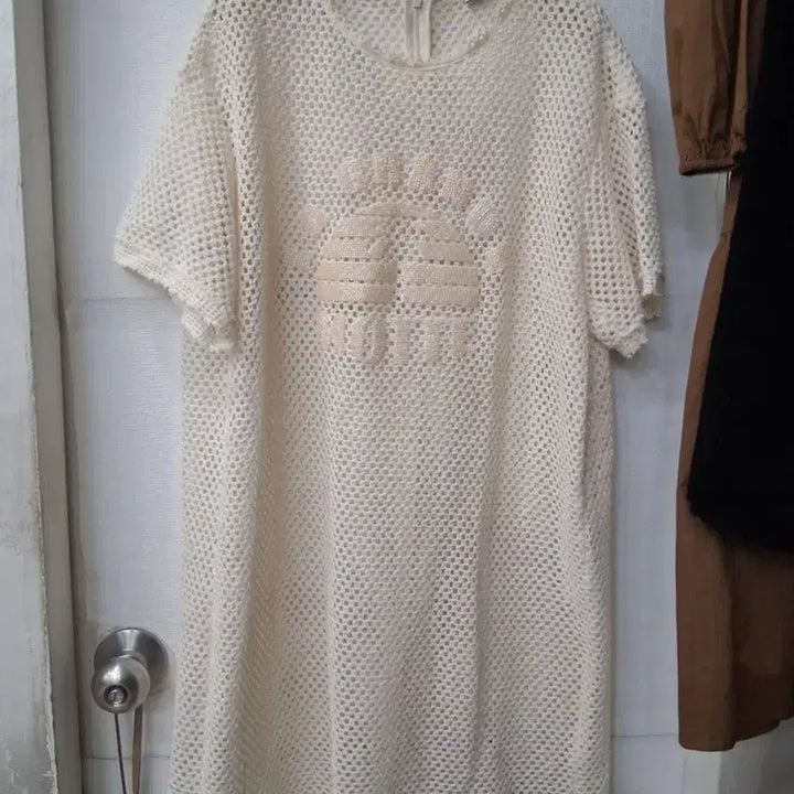 [BUNJANG] Ozssecon Ivory Net Dress Size 55 / 오즈세컨 아이보리색 그물 원피스 55