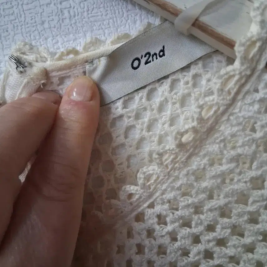 [BUNJANG] Ozssecon Ivory Net Dress Size 55 / 오즈세컨 아이보리색 그물 원피스 55