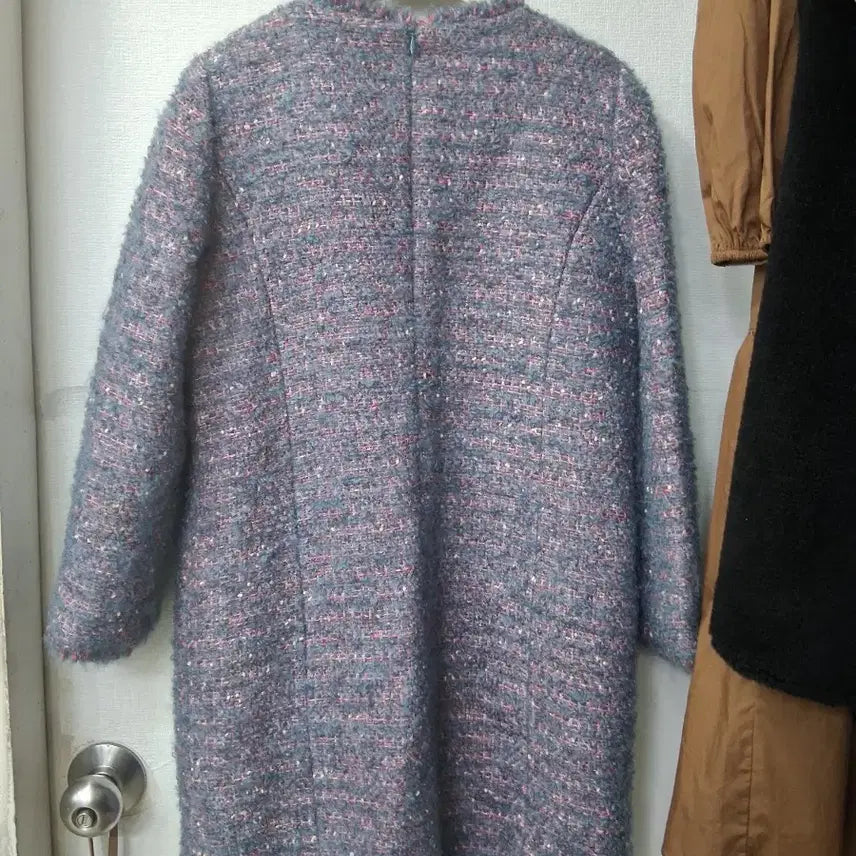 [BUNJANG] Lenibon Tweed Dress Blue Pink Size 55 / 레니본 트위드 원피스 블루 핑크 여성복  55