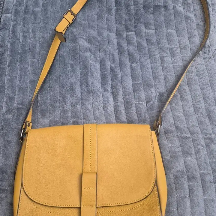 [BUNJANG] Handmade Genuine Leather Crossbody Bag / 수제 천연가죽 크로스백