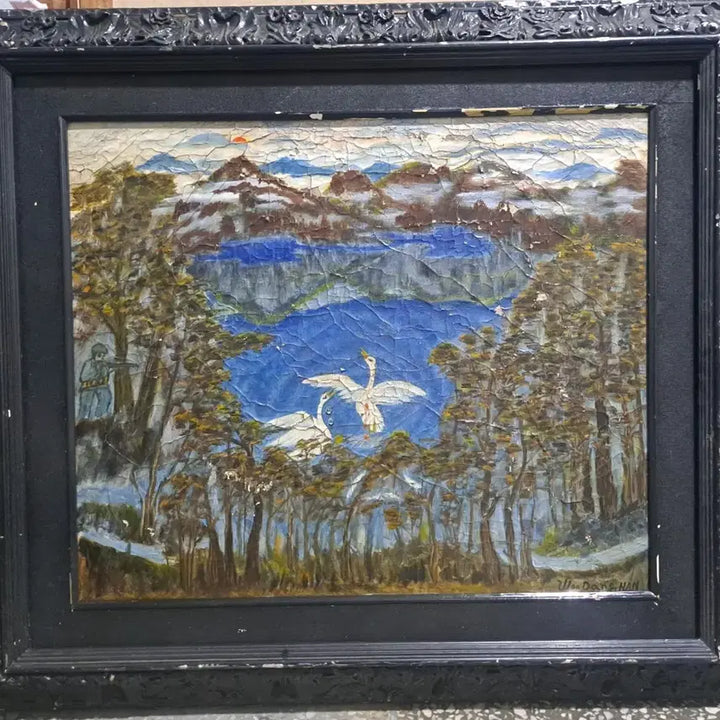 [BUNJANG] Woo Dang Han Signed Oil Painting / Woo Dang Han 작가 싸인작품