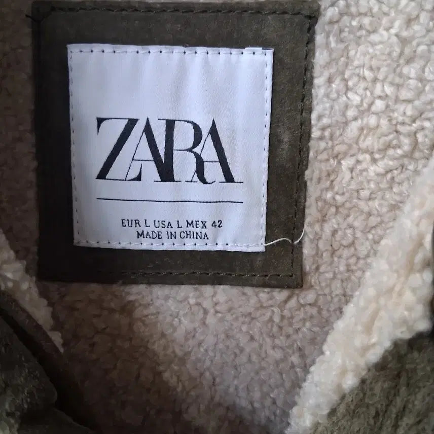 [BUNJANG] Zara Suede Trucker Jacket Khaki L / 자라 스웨이드 트러커 자켓 카키 L
