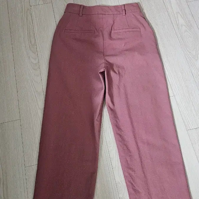 [BUNJANG] MICHAA Mob Pink Cotton Cropped Pants / 미샤 모브핑크 크롭 면팬츠