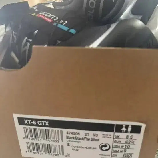 [BUNJANG] Salomon XT-6 GTX Black / 살로몬 XT-6 GTX 블랙 265