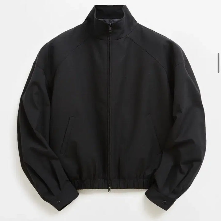 [BUNJANG] Elwood Dump Wool Cotton Rib Blouson Jumper Black / [48] 엘무드 덤프 울 코튼 립 블루종 점퍼 블랙