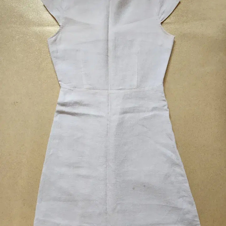 [BUNJANG] Linen Mini Dress / 연살구색 린넨 미니 원피스