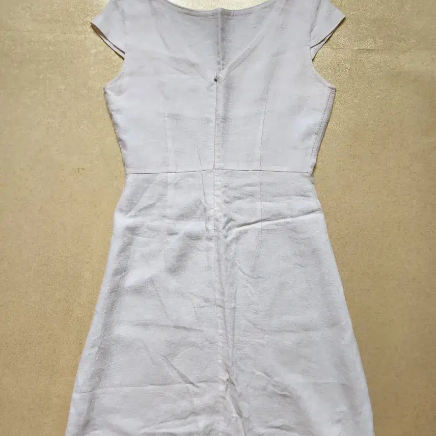 [BUNJANG] Linen Mini Dress / 연살구색 린넨 미니 원피스