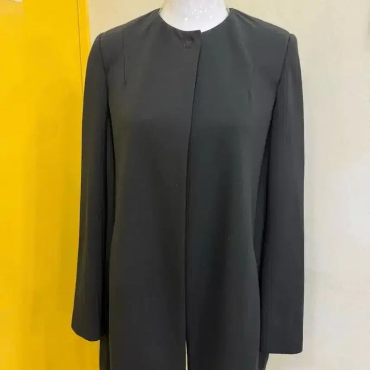 [BUNJANG] Sandro Perone Minimal Lapel-less Coat Jacket / 이태리 수입 산드로 페로네 미니멀 노카라 코트 하객룩 고급핏 자켓