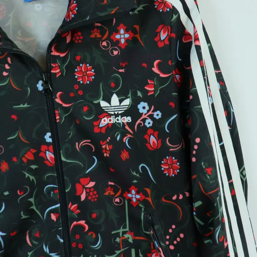 [BUNJANG] Adidas Flower Pattern Track Top Jersey / 아디다스 adidas 정품 플라워 패턴 트랙탑 저지 95 유니크 빈티지