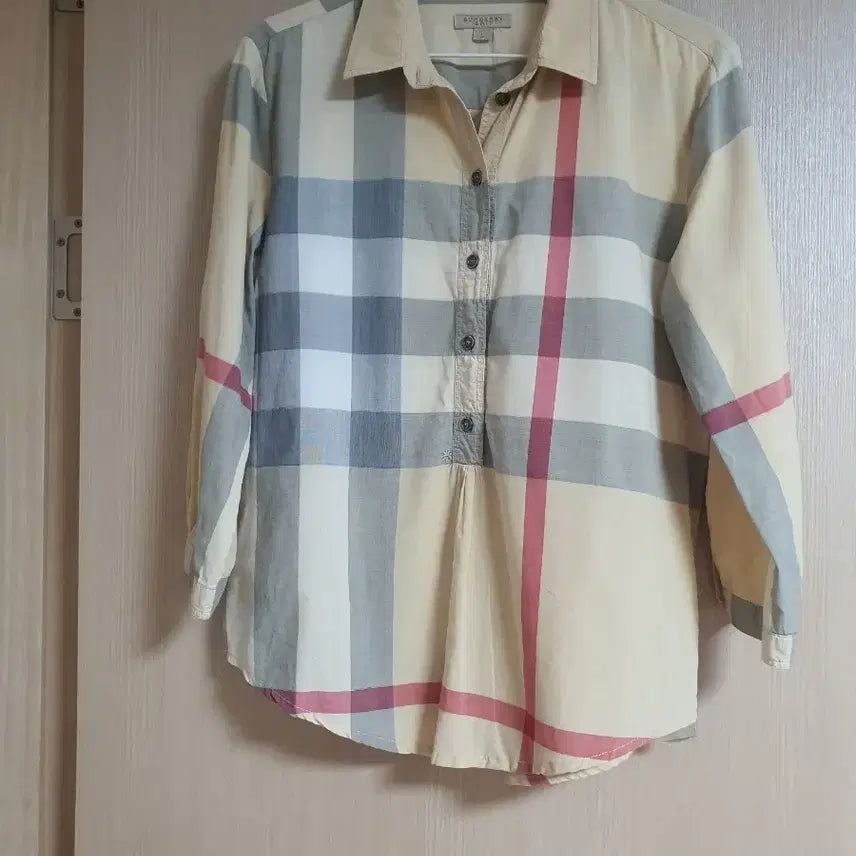 [BUNJANG] Burberry Check 7/10 Sleeve Shirt / 버버리 체크 7부 남방셔츠 (정품입니다)
