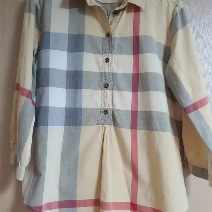 [BUNJANG] Burberry Check 7/10 Sleeve Shirt / 버버리 체크 7부 남방셔츠 (정품입니다)
