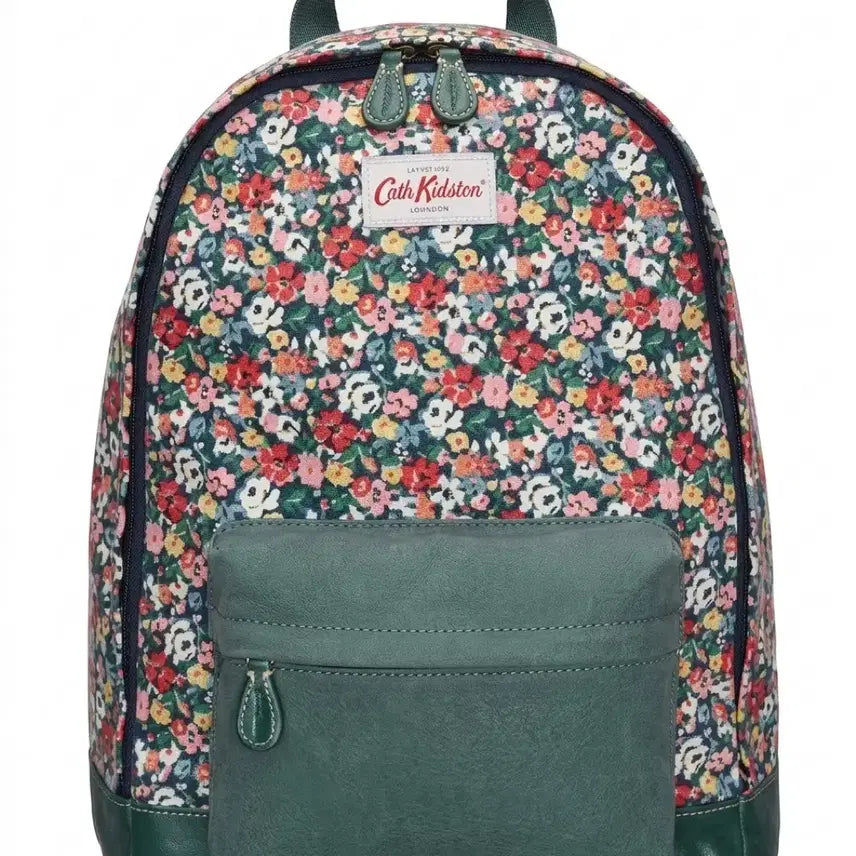 [BUNJANG] Cath Kidston Flower Backpack Green / 캐스키드슨 플라워 백팩 그린
