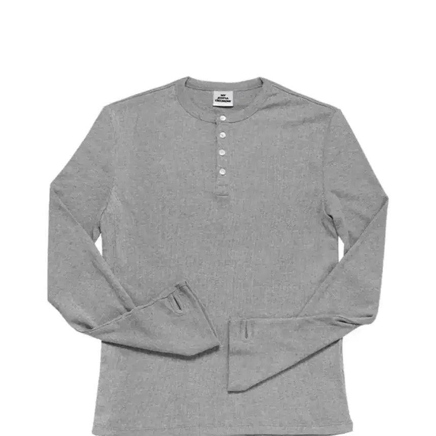 [BUNJANG] MJD Henley Neck T-shirt Gray Size M / MJD 헨리넥 그레이 새제품(M)