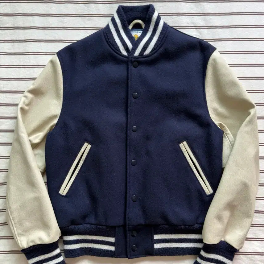 [BUNJANG] Golden Bear Varsity Jacket Navy S / [S] 골든베어 바시티 자켓 네이비