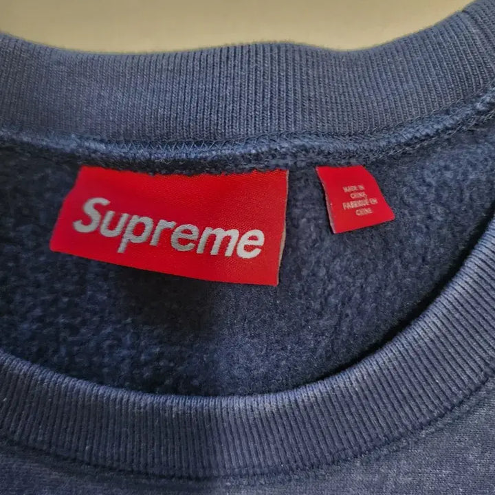 [BUNJANG] Supreme Washed Box Logo Crewneck Sweatshirt Navy XL / 슈프림 워시드 박스로고 크루넥 맨투맨 네이비 xl
