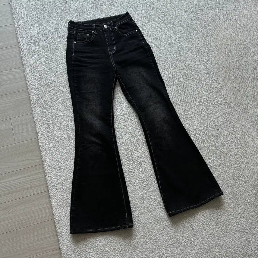 [BUNJANG] Black Bootcut Jeans S / 블랙 부츠컷팬츠 청바지 S