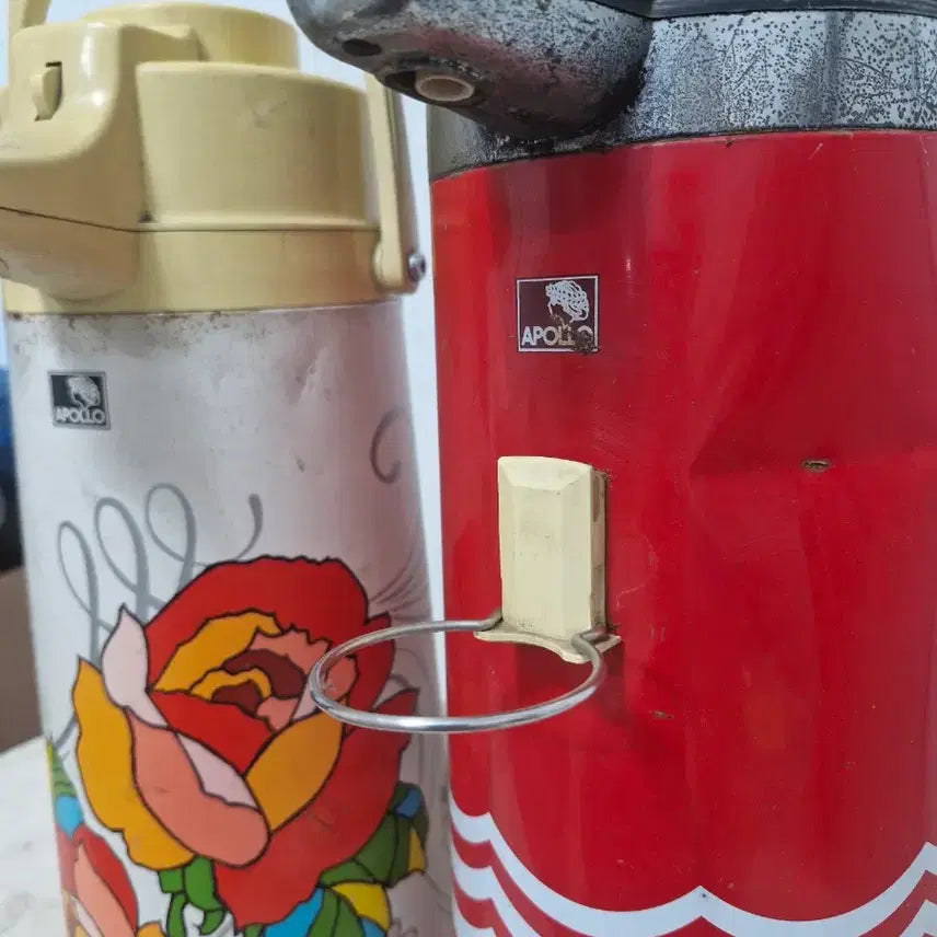 [BUNJANG] Vintage Apollo Water Bottle Thermos Set of 2 / 빈티지 근대사 아폴로 물통 보온병  2개 입니다
