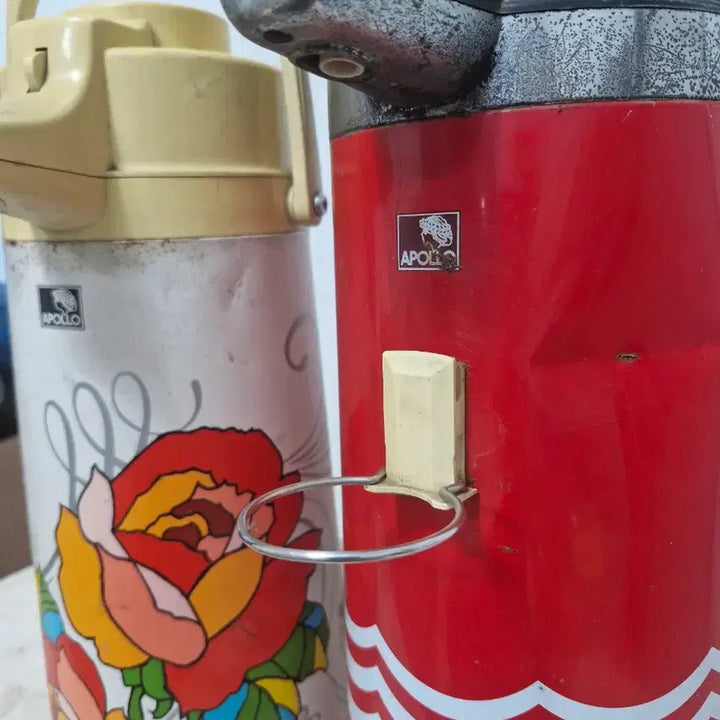 [BUNJANG] Vintage Apollo Water Bottle Thermos Set of 2 / 빈티지 근대사 아폴로 물통 보온병  2개 입니다