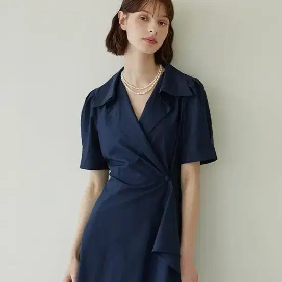 [BUNJANG] EF COCOROMIZO Asymmetric Romantic Wrap Dress / (새제품) 에프코코로미즈 언발란스 로맨틱 랩 원피스