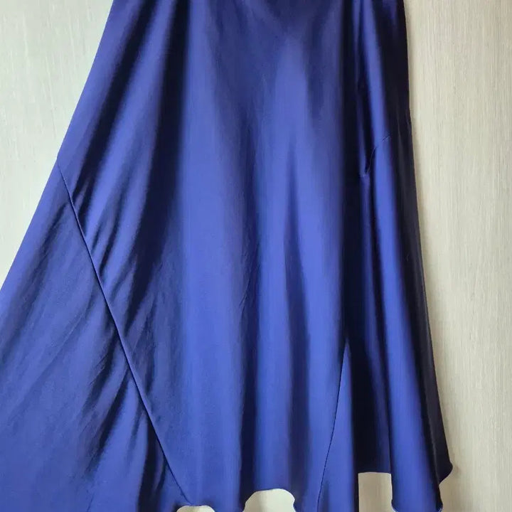 [BUNJANG] Cédric Charlier Silk Plain Skirt Navy 38 / 세드릭샬리에 스커트 플레인스커트 38