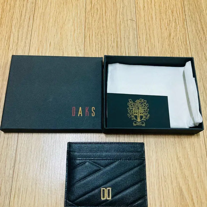 [BUNJANG] Daks Black Quilting Card Wallet Full Box / 닥스 블랙 퀼팅 카드지갑 풀박