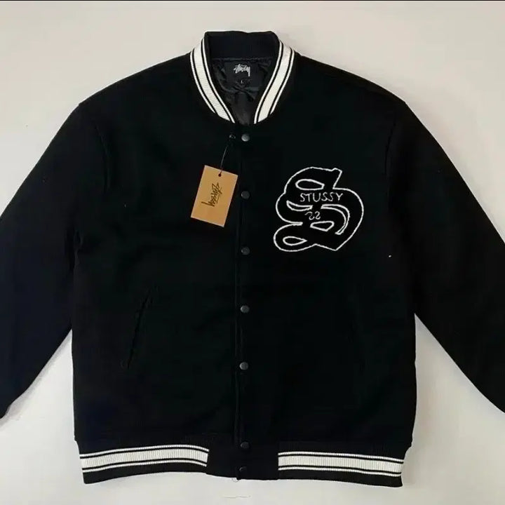 [BUNJANG] Stussy Stadium Jacket Black L / 스투시 스타디움 자켓 L 블랙