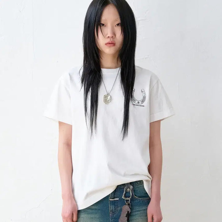 [BUNJANG] Thevinylhouse Lucky House Tee White / (새상품)thevinylhouse LUCKY HOUSE TEE WHITE