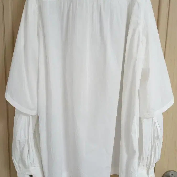 [BUNJANG] Celine Phoebe Philo Era Shirring Balloon Detail Cotton Shirt Blouse / 새상품 피비파일로 셀린느 소매 셔링 벌룬 디테일 셔츠 블라우스