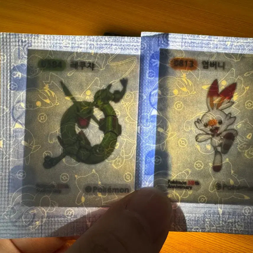 [BUNJANG] Pokemon Bread Stickers 30th Anniversary Pikachu, Lucario, Metagross, Rotom, Scorbunny, Rayquaza (Sealed) / 미개봉) 포켓몬 빵 띠부씰 30 주년 피카츄 노란루카리오