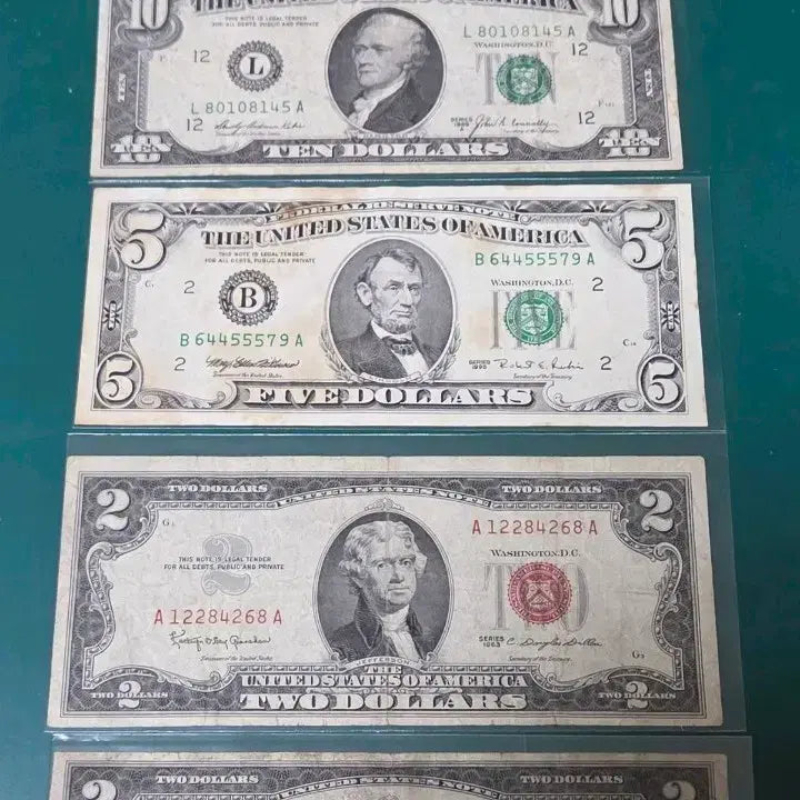 [BUNJANG] US Dollar Bills (Old Series) - $2, $5, $10, $20 / 미국 달러 지폐 2/5/10/20 구권 사용제