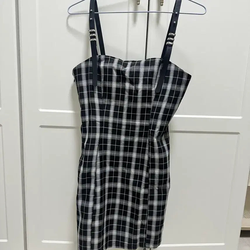 [BUNJANG] Punk Rave Plaid Corset Mini Dress with Back Ribbon / 펑크레이브 체크 코르셋 미니 원피스 백리본 고딕 펑크