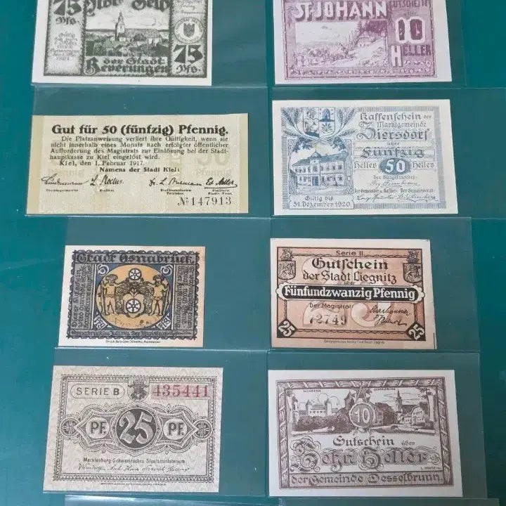 [BUNJANG] Germany/Austria Notgeld Banknotes (12 Types) / 독일/오스트리아 지역 Notgeld 지폐 12종
