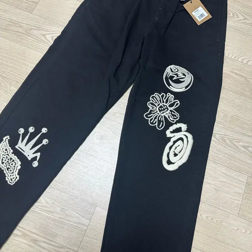 [BUNJANG] Stussy Noma Icon Beach Pants Washed Black / [S]스투시 노마 아이콘 비치 팬츠 워시드 블랙
