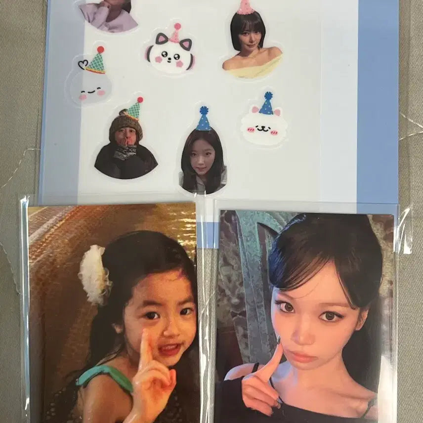 [BUNJANG] LE SSERAFIM Kim Chaewon Celebration Official Photo Card Set + Baby Photo Card Set + Tattoo Sticker / 르세라핌 김채원 셀레브레이션 공방 2주차 포카+아기포카 세트+타투스티커
