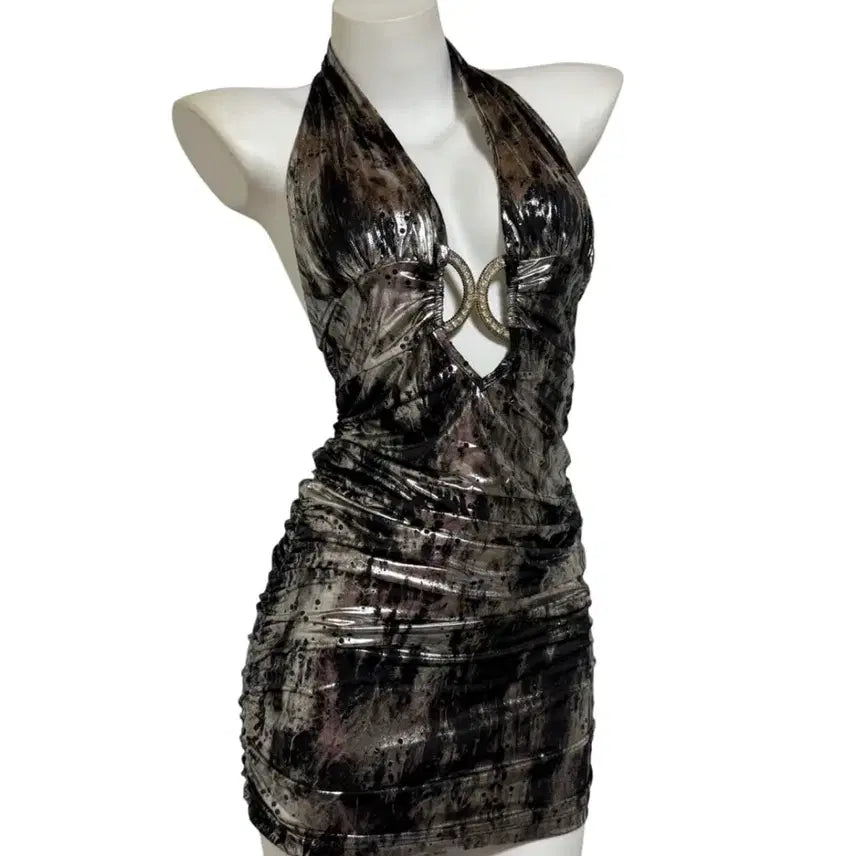 [BUNJANG] American Vintage Halterneck Shirring Mini Dress / American Vintage 홀터넥 셔링 미니 원피스