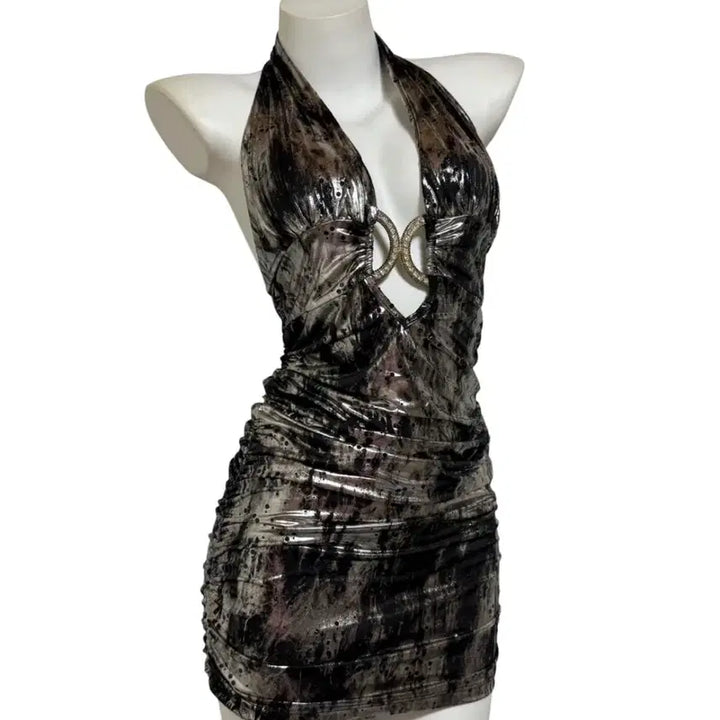 [BUNJANG] American Vintage Halterneck Shirring Mini Dress / American Vintage 홀터넥 셔링 미니 원피스