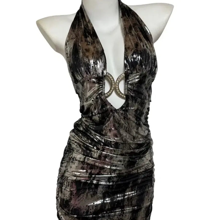[BUNJANG] American Vintage Halterneck Shirring Mini Dress / American Vintage 홀터넥 셔링 미니 원피스