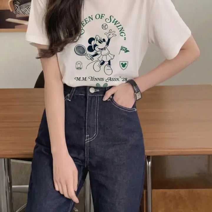 [BUNJANG] Genuine Mickey Mouse Short Sleeve T-Shirt / 새상품 테니스 정품 미키마우스 반팔 티셔츠 3컬러