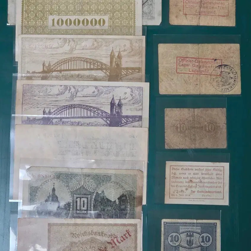 [BUNJANG] German Gutschein &amp; Mark Banknotes Collection (12 Types) / 독일 화폐 Gutschein &amp; Mark 지폐 12종
