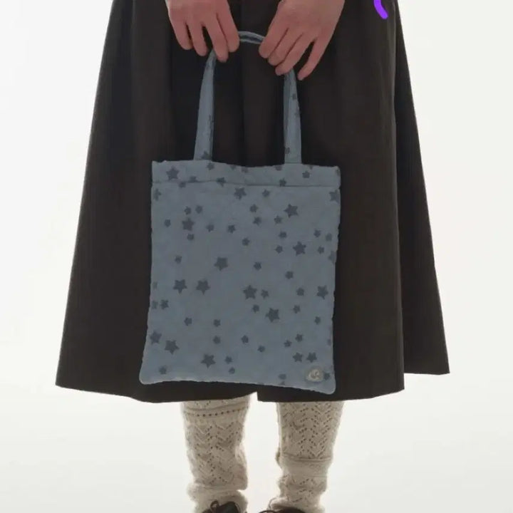 [BUNJANG] COYSEIO Star Pattern Milky Star Tote Bag Sky Blue / COYSEIO 별 패턴 밀키 스타 토트백 스카이블루
