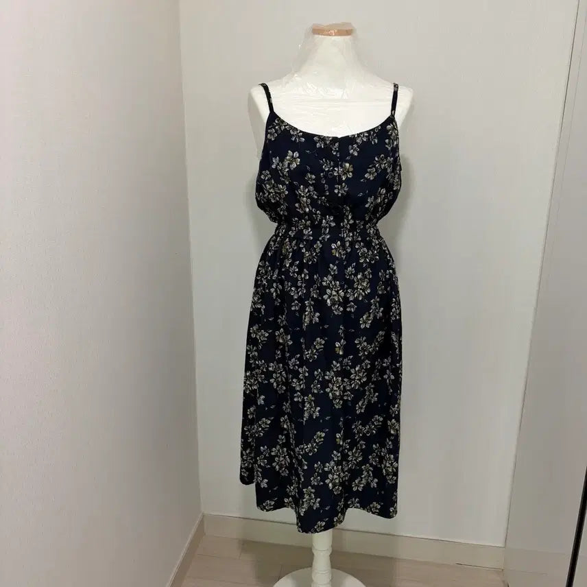 [BUNJANG] Floral Sleeveless Maxi Dress / 플라워 나시 롱 원피스